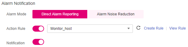 **Figure 2** Selecting the direct alarm reporting mode