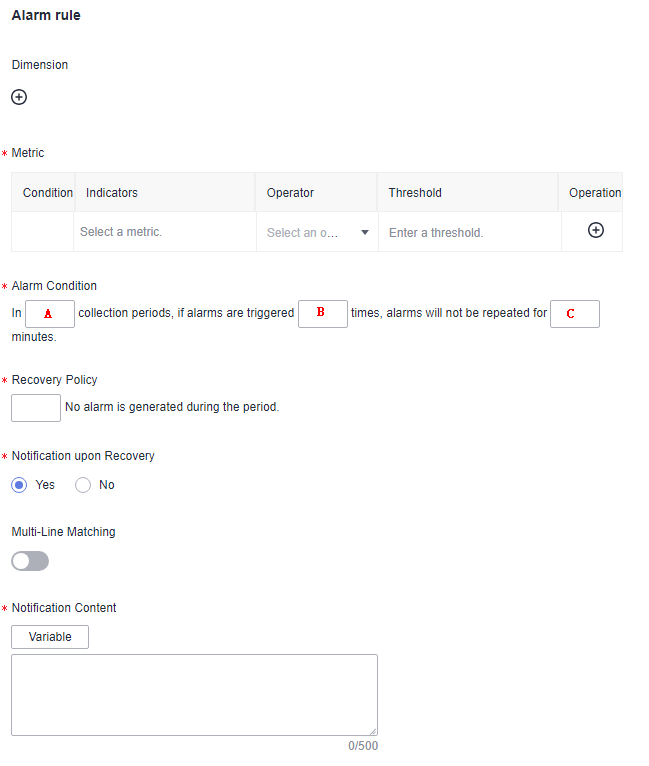 **Figure 3** Alarm rule