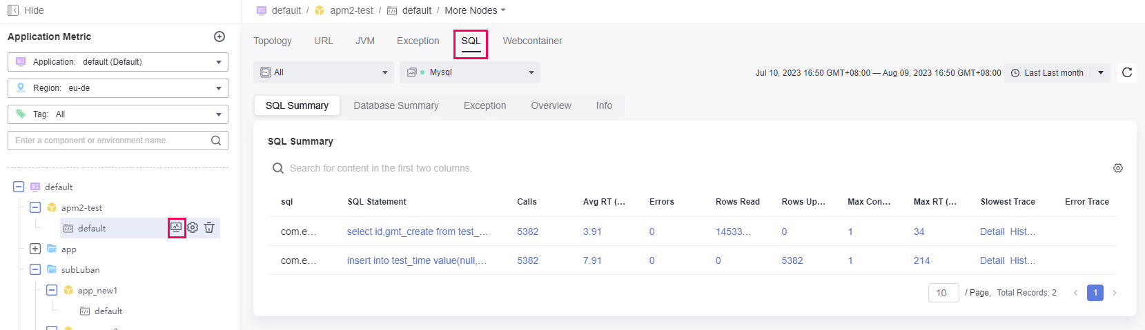 **Figure 1** Going to the SQL page