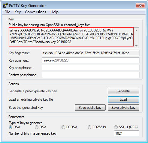 **Figure 2** Restoring the format of the public key content