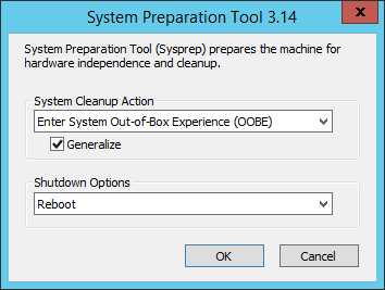 **Figure 3** System Preparation Tool settings