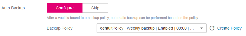 **Figure 3** Configuring auto backup