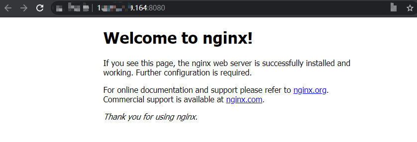 **Figure 2** Accessing Nginx