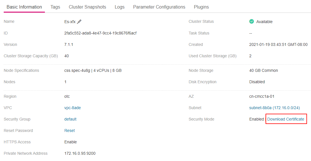 **Figure 4** Downloading a certificate