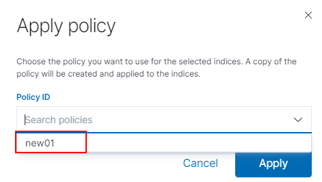 **Figure 4** Selecting an index policy