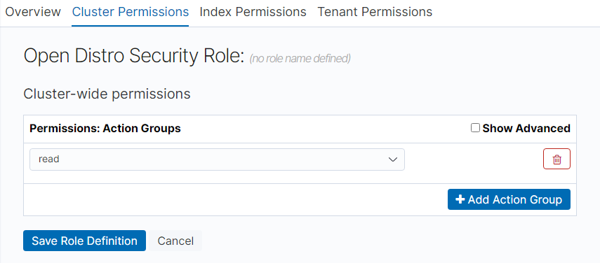 **Figure 8** **Cluster Permissions** tab page