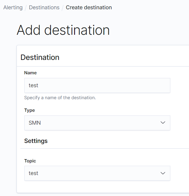 **Figure 1** Add destination