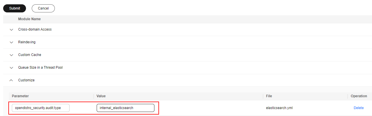 **Figure 1** Configuring a custom parameter