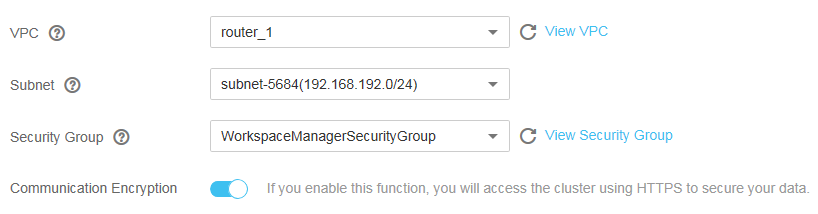 **Figure 2** Configuring the cluster network