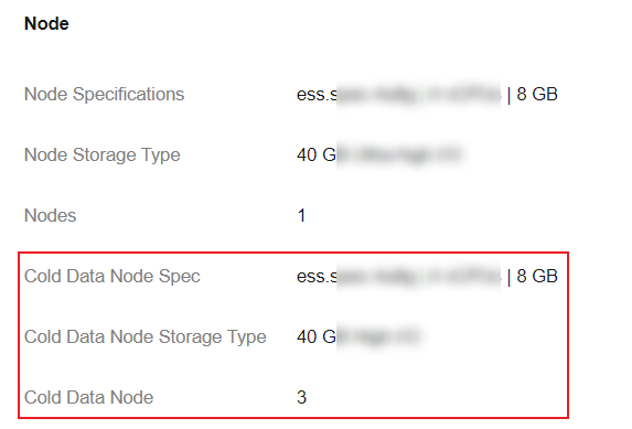 **Figure 2** Cold data node information