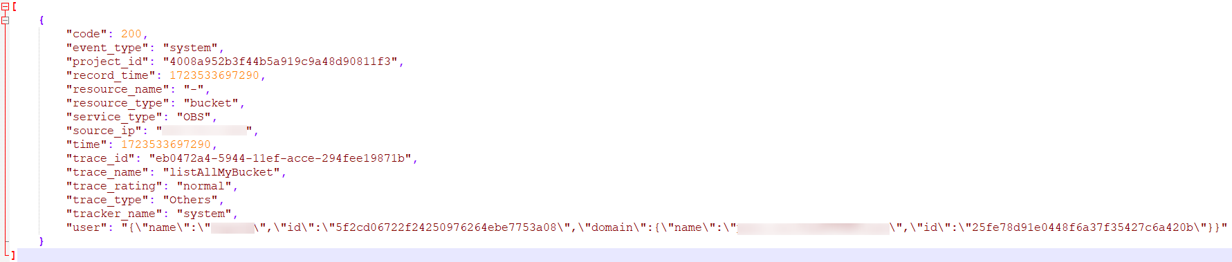 **Figure 1** Trace file example