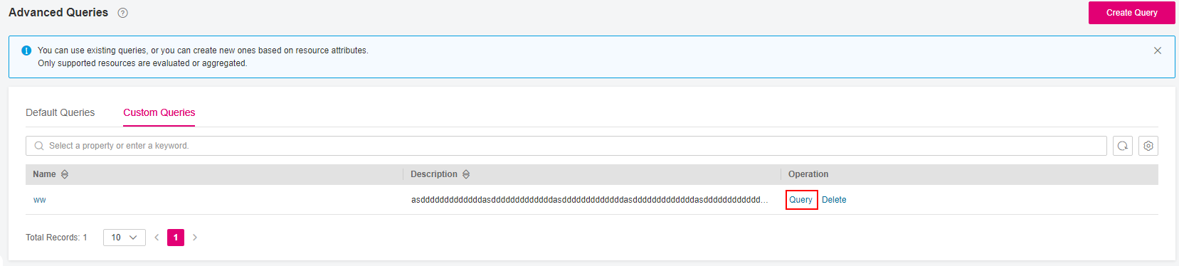 **Figure 1** Modifying a custom query