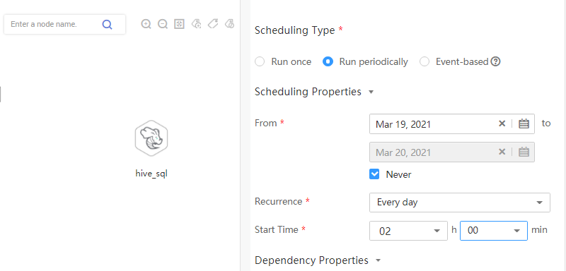**Figure 4** Configuring the scheduling mode