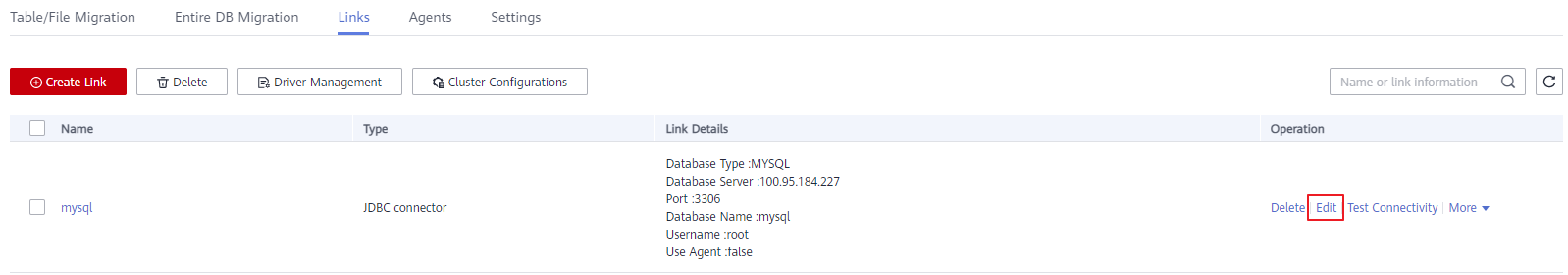 **Figure 3** Editing the link