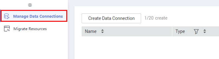 **Figure 2** Manage Data Connections
