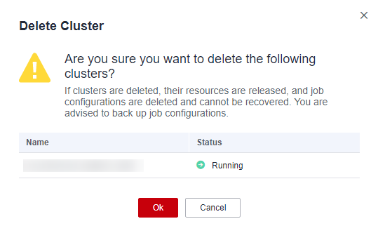 **Figure 2** Deleting a cluster