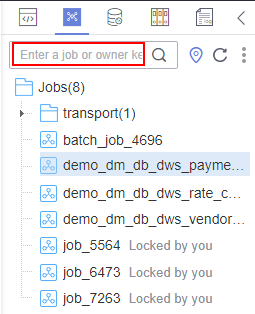 **Figure 3** Filtering jobs by owner