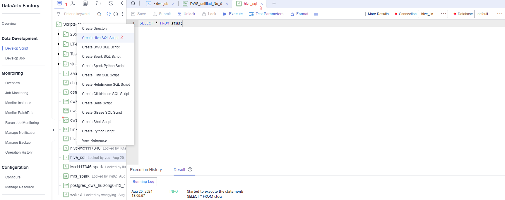 **Figure 1** Developing a script