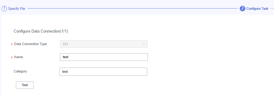**Figure 7** Configuring a data connection