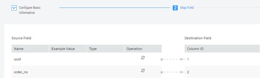 **Figure 5** Table-to-file field mapping