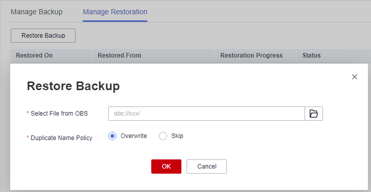 **Figure 1** Restoring assets