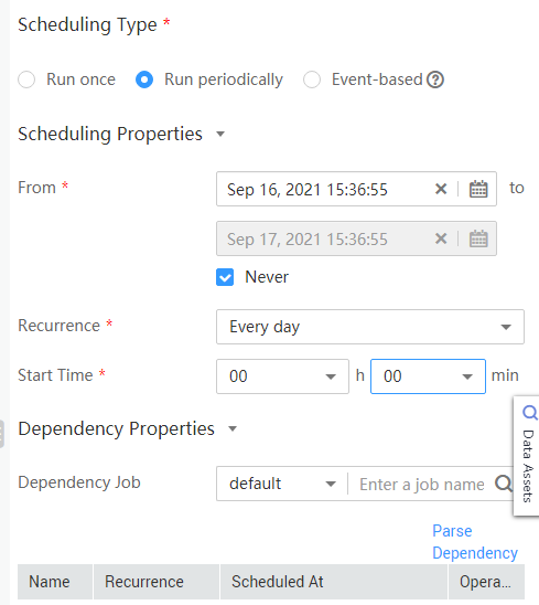 **Figure 3** Configuring the scheduling policy