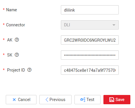 **Figure 1** Creating a DLI link