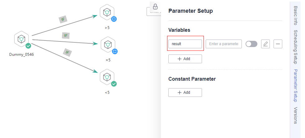 **Figure 7** Configuring job parameters