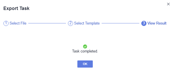 **Figure 3** Export completed