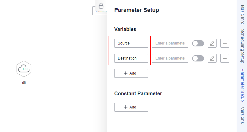 **Figure 4** Configuring subjob parameters