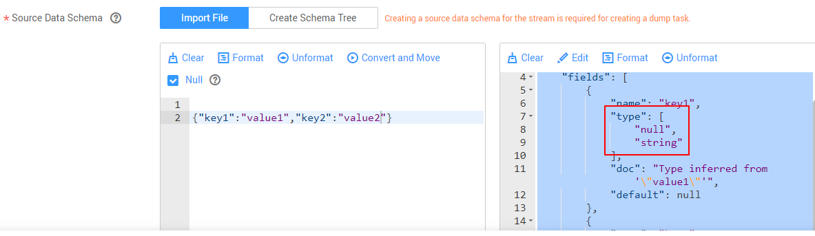 **Figure 2** Example of supporting the default field