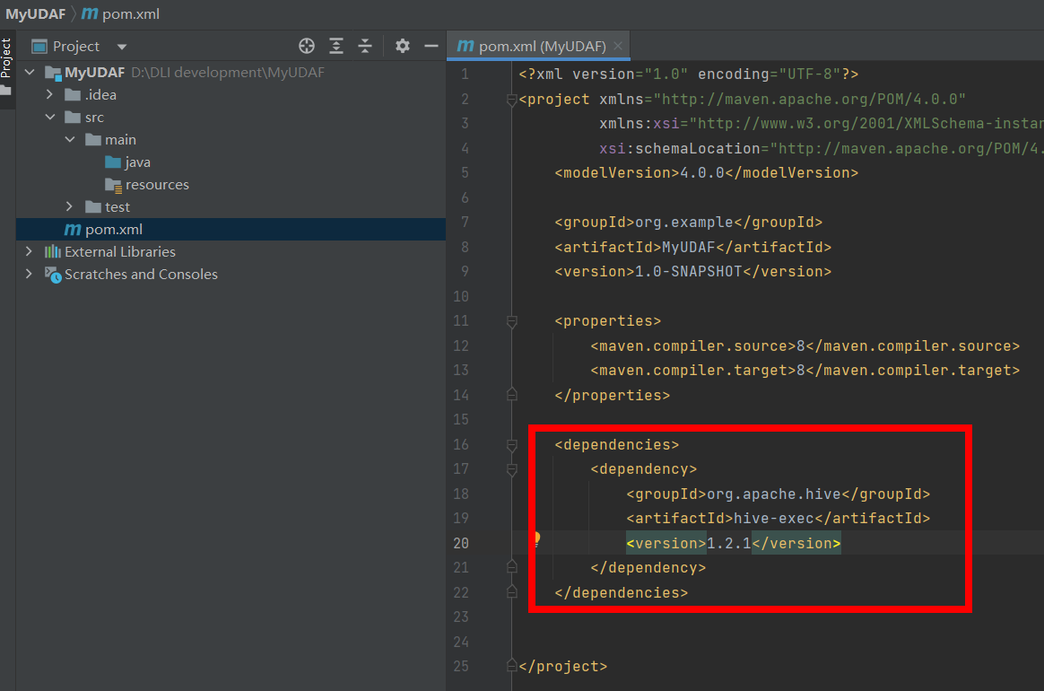 **Figure 5** Adding configurations to the POM file