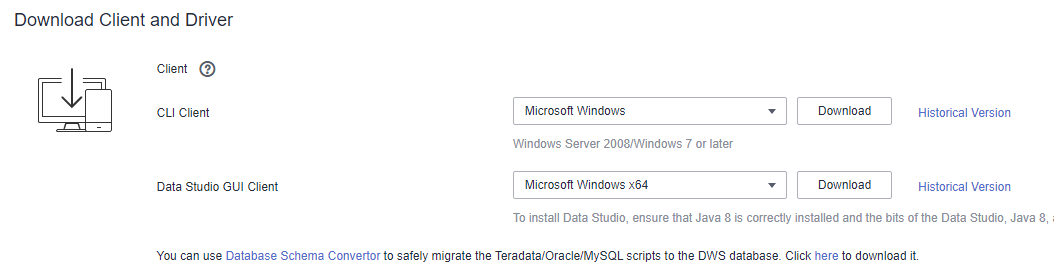 **Figure 1** Downloading the DSC client