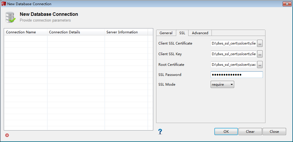 **Figure 1** SSL parameters