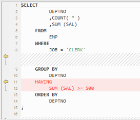 **Figure 2** Output - Order of Clauses