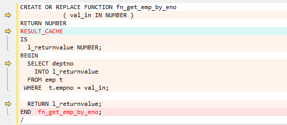 **Figure 9** Input - RESULT_CACHE