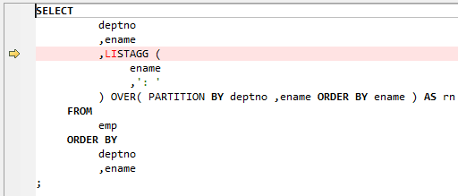 **Figure 1** Input - Listagg
