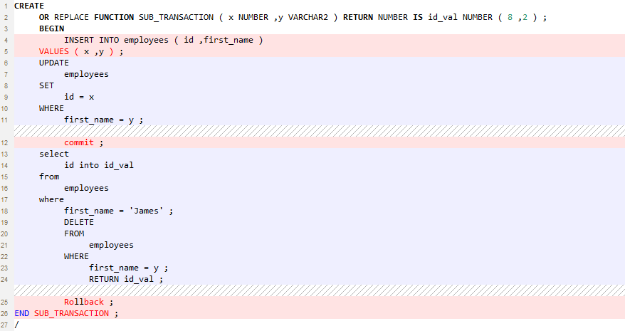 **Figure 5** Input - Subtransaction Handling