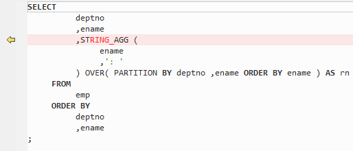 **Figure 2** Output - Listagg