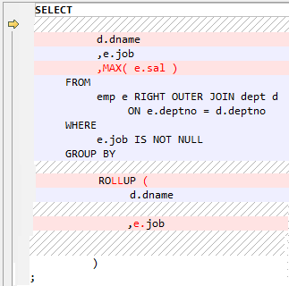 **Figure 3** Input - Extended group by clause