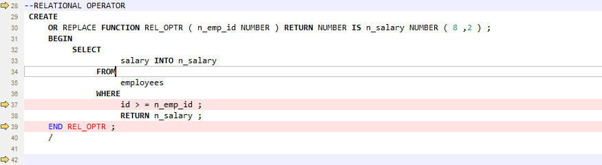 **Figure 11** Input - Relational operator