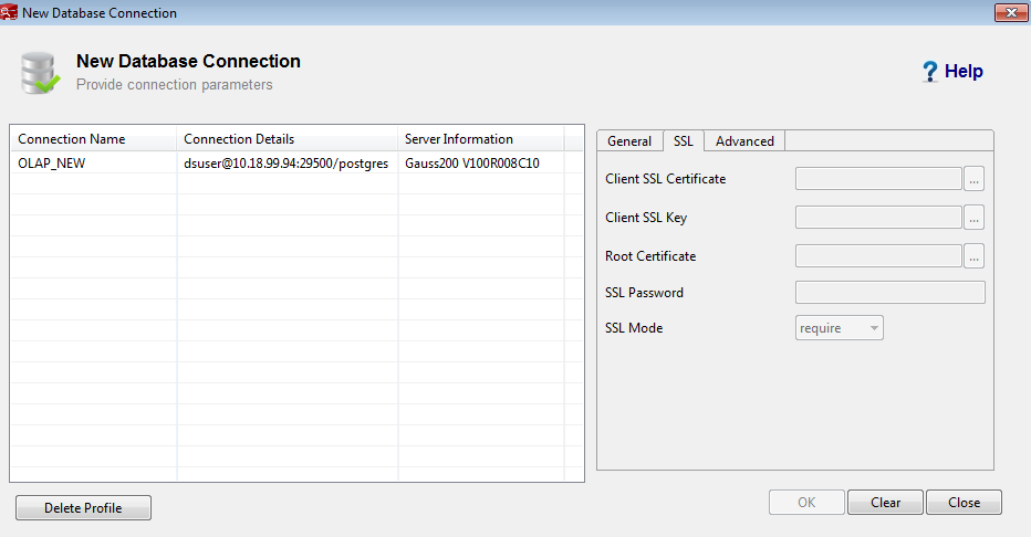 **Figure 1** Configuring SSL parameters