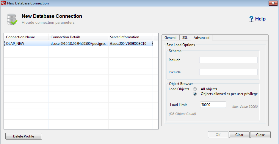 **Figure 2** Configuring fast load options