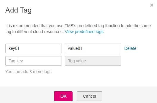 **Figure 2** Adding a tag to a cluster