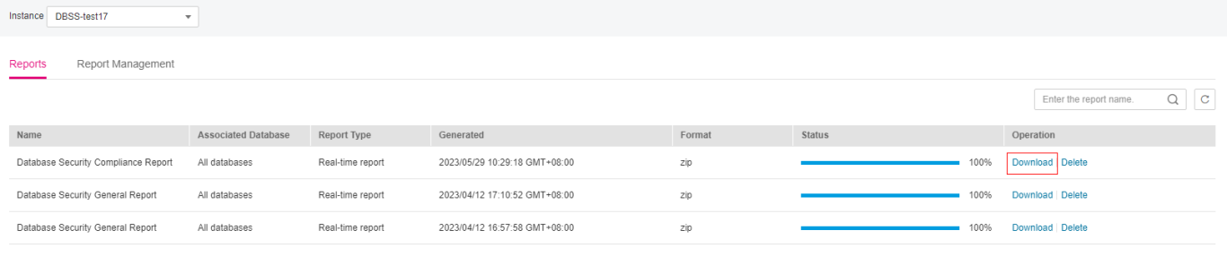 **Figure 2** Previewing or downloading an audit report