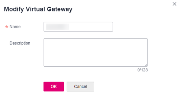 **Figure 2** Modifying a virtual gateway that is attached to an enterprise router