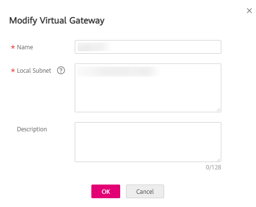 **Figure 1** Modifying a virtual gateway that is attached to a VPC