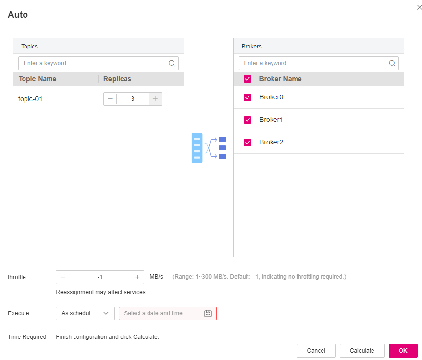 **Figure 1** Setting automatic reassignment parameters