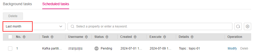 **Figure 5** Querying reassignment schedules