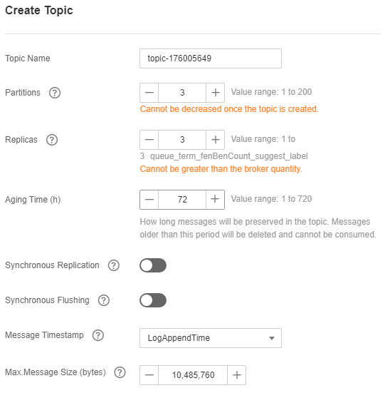 **Figure 1** Creating a topic